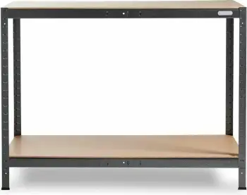 tavolinë pune/raft magazinimi VONHAUS 3500155 120x90x60 cm 200 kg 2-nivel, e zezë/kafe