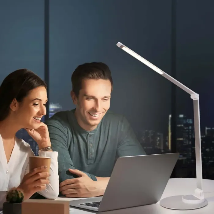 Llambë tavoline LED, TAOTRONICS TT-DL22, ultra slim, 10 W, me USB, argjend - 3