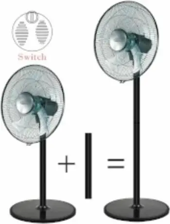 Ventilator tavoline dhe me këmbë BECOOL BC40STTI2202 40cm 50W 2-në-1, i zi