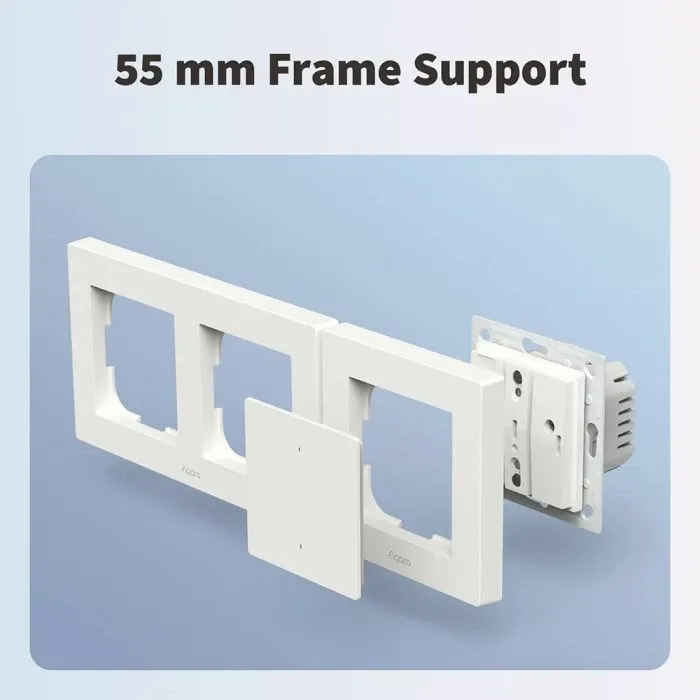 Switch dritash smart AQARA H2 EU WS-K07D, 2 butona, 1 kanal, Matter over Thread/Zigbee, i bardhë, paketim 1 copë - 5