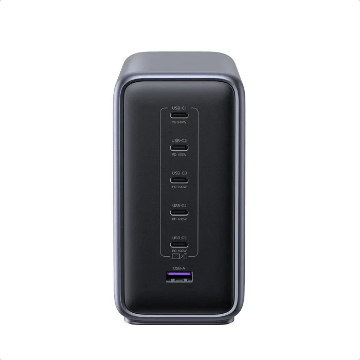 Karikues USB desktop UGREEN Nexode 55550B 500W GaN, 6 porta (5xUSB-C, 1xUSB-A), Space Gray - 3