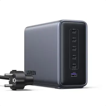 Karikues USB desktop UGREEN Nexode 55550B 500W GaN, 6 porta (5xUSB-C, 1xUSB-A), Space Gray