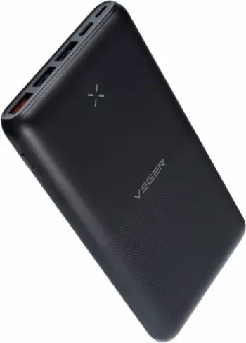 Powerbank VEGER S22 20000mAh PD 20W ultra slim, i zi (me kabllo USB-A në USB-C)