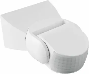 Sensor lëvizjeje GTV CR-CR9000-00, 180°, rreze 8m, IP65, 220-240V, i bardhë