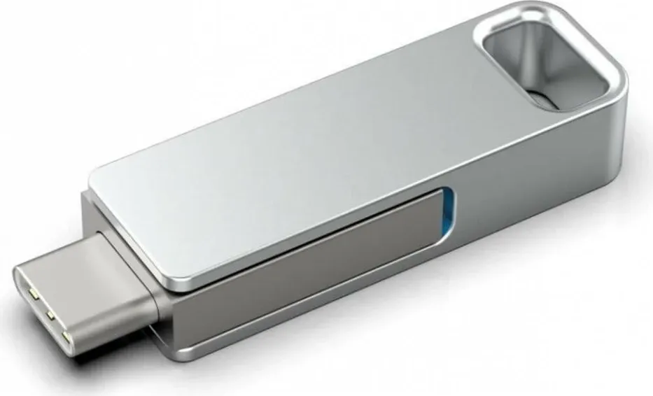 USB PNY Duo-Link, 128GB, USB Type-C dhe USB, argjendi - 5