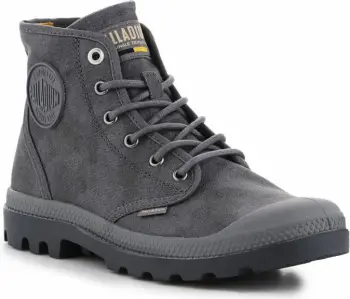 Këpucë Palladium Pampa Hi Wax për meshkuj dhe femra, ngjyrë gri