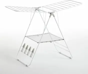 Tharëse rrobash çeliku Rayen 6116.01 145 x 61 x 98 cm, bardhë/gri