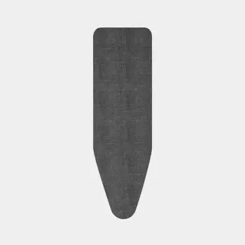 Mbulesë + mat për dërrasë hekurosjeje Brabantia B 124x38cm, 2mm, pambuk, Denim Black, set 2-në-1
