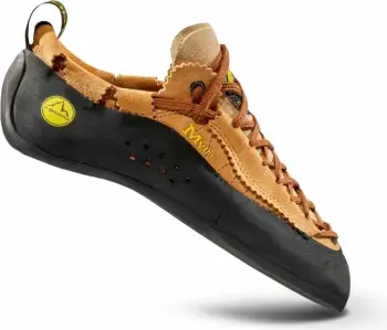 Këpucë ngjitjeje për femra La Sportiva Mythos, lidhëse të plota, shollë gome, ngjyrë bezhë me të zezë