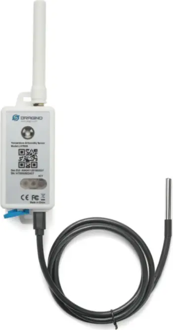 Sensor Dragino LHT65S-EU868-NE117, Temperaturë dhe Lagështi, i bardhë