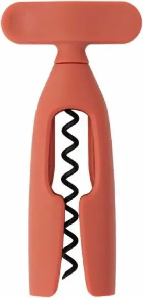 Hapëse vere me spiral BRABANTIA Tasty+ 121944, për shishe standarde Ø deri 4.73 cm, dorezë e madhe rrotulluese, e kuqe
