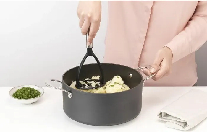 Shtypëse patatesh Brabantia Profile 250507, nylon non-stick, rezistente 220°C, e zezë/inoks - 3