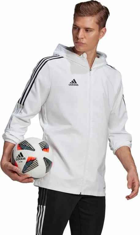 Duks me kapuç adidas për meshkuj, i bardhë - 3