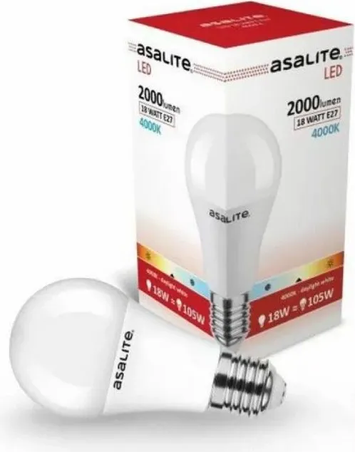Llambë LED Asalite A65 E27 18W 4000K 2000 lm, e bardhë - 4