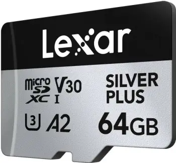 Kartelë microSD Lexar 64GB Professional SILVER Plus UHS-I A2 V30 U3 4K