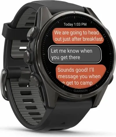 Orë inteligjente Garmin Fenix 8 Sapphire 43mm, ekran AMOLED, GPS, e zezë - 4