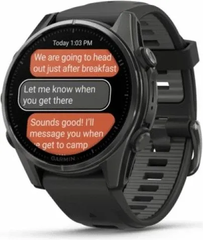 Orë inteligjente Garmin Fenix 8 Sapphire 43mm, ekran AMOLED, GPS, e zezë - 7