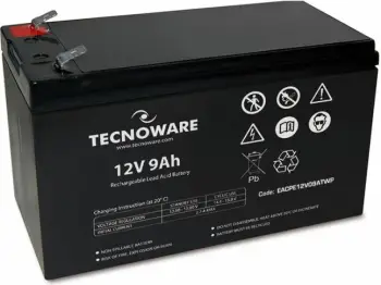 Bateri/akumulator TECNOWARE EACPE12V09ATWP 12V 9Ah Faston 6.35mm, e zezë