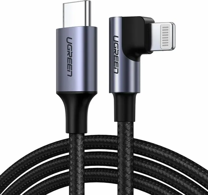 Kabllo spiral USB-C në Lightning UGREEN MFi 60764 1.5m 18W e zezë, box - 1