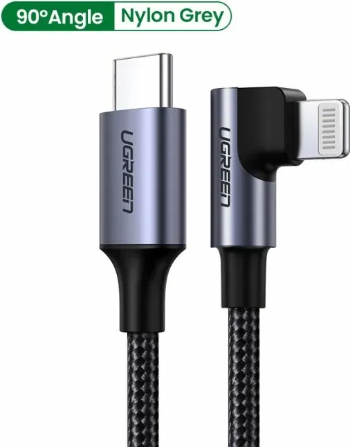Kabllo spiral USB-C në Lightning UGREEN MFi 60764 1.5m 18W e zezë, box - 2