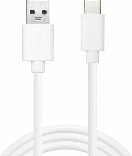 Kabllo Sandberg USB-C 3.1 në USB-A 3.0 136-14, 2 m, 60 W, 5 Gbps, e bardhë - 1