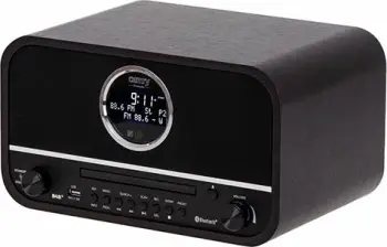 Radio retro CAMRY CR1182, DAB+/FM, CD, Bluetooth 5.0, USB/AUX, 2x15W, përfundim druri, e zezë