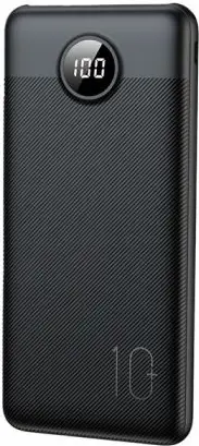 Powerbank VEGER L10S 10,000 mAh me ekran LCD/LED PD20W, e zezë, set me kabllo USB-A në Type-C