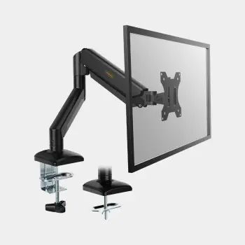 Mbajtëse monitori me krah gaz VONHAUS 3000914, deri 32 inç, VESA 75x75/100x100, 9 kg, montim me clamp ose në vrimë, e zezë