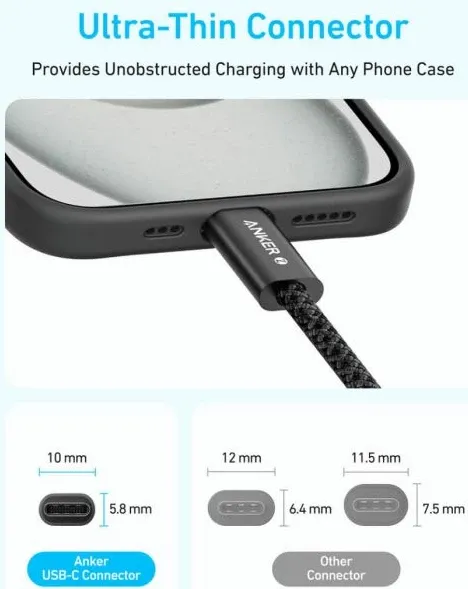 Kabllo USB-C në USB-C Anker Zolo A8060H11 240W 1m e zezë - 5
