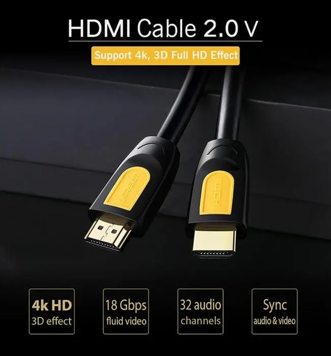 Kabllo HDMI UGREEN 10170 v1.4 10m, e zezë - 3
