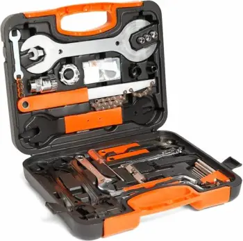 Set veglash për biçikletë VonHaus 3500242, 35 copë, me kuti, zi/portokalli