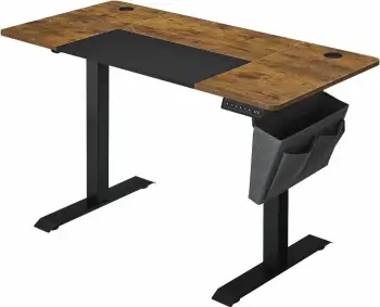 Tavolinë pune elektrike sit/stand SONGMICS LSD016X01 140x60cm, lartësi 72-120cm, 4 memorje, child lock, 80kg, vintage brown/black