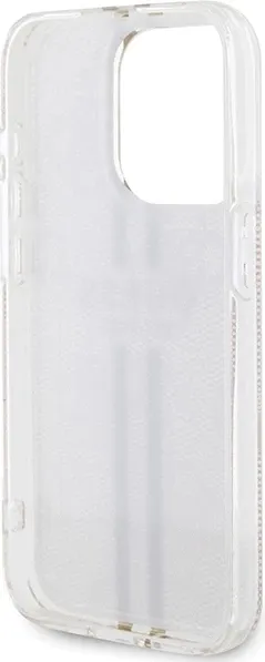 Mbështjellës Guess IML 4G Gold Stripe për iPhone 14 Pro Max, Rozë - 7