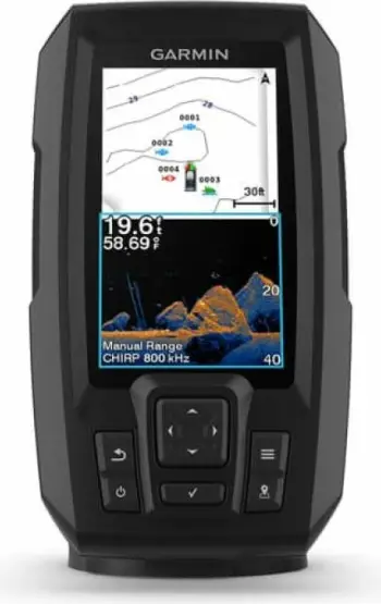 Fishfinder Garmin Striker Vivid 4cv, GPS, transduktor GT20 TM, i zi