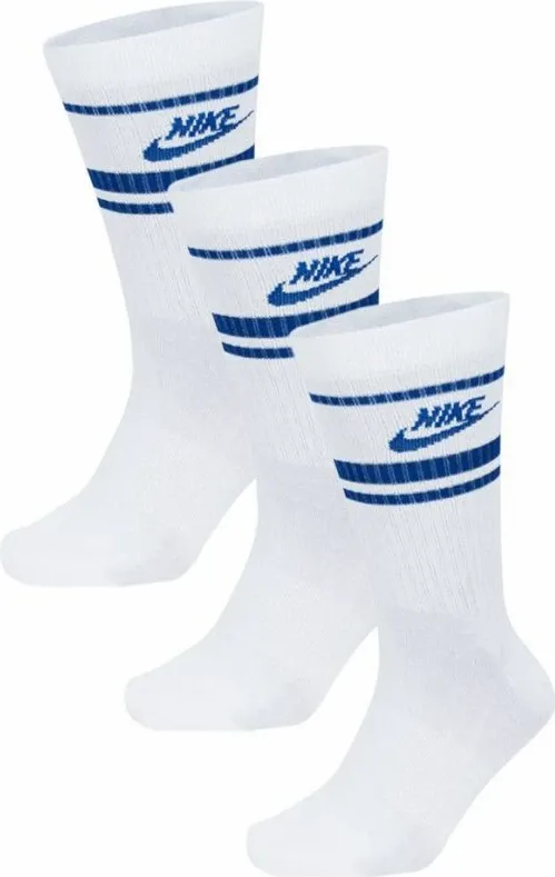 Çorape Nike për meshkuj dhe femra, të bardha dhe blu - 1