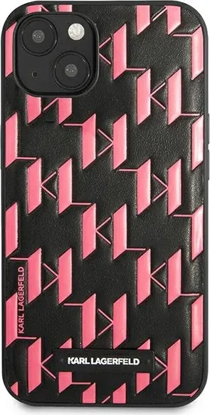 Mbështjellës Karl Lagerfeld Monogram Plaque për iPhone 13/14/15 6.1", Rozë - 3