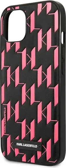 Mbështjellës Karl Lagerfeld Monogram Plaque për iPhone 13/14/15 6.1", Rozë - 6