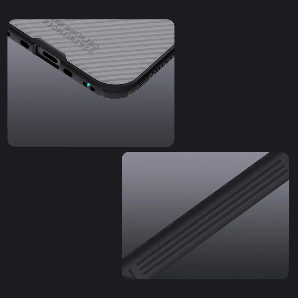Mbështjellës Nillkin CamShield Pro për iPhone 17 Air, MagSafe, PC+TPU, gjysmë-transparent mat, e zezë transparente - 13