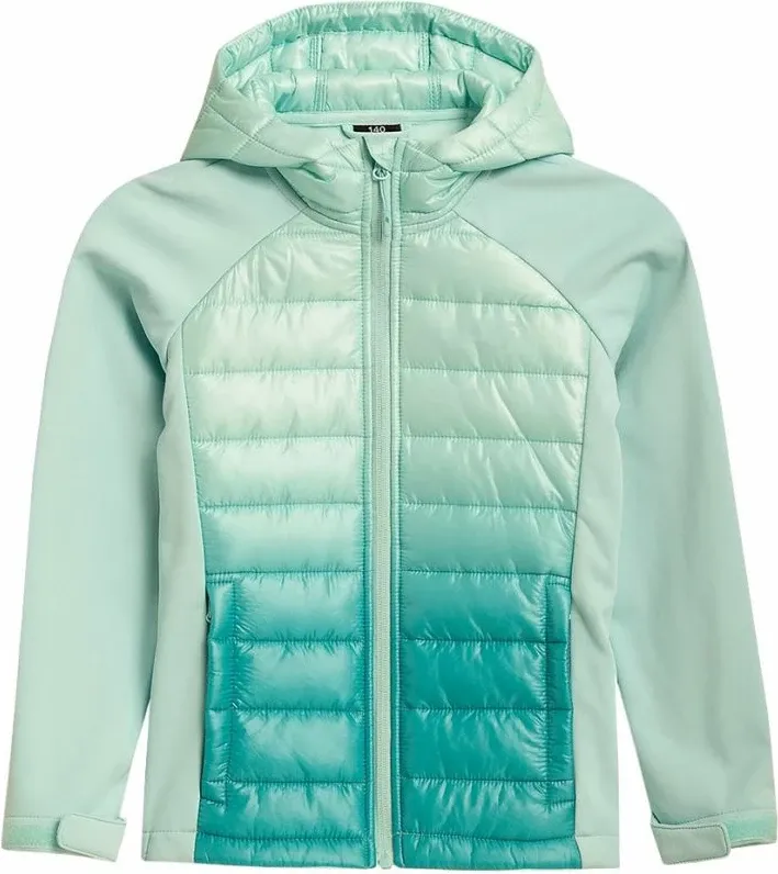 Xhaketë softshell për vajza 4F, e gjelbër - 1
