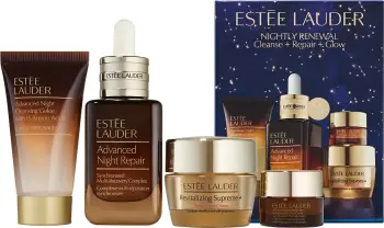 Set për kujdes fytyre Estée Lauder Nightly Renewal për femra 4 copë