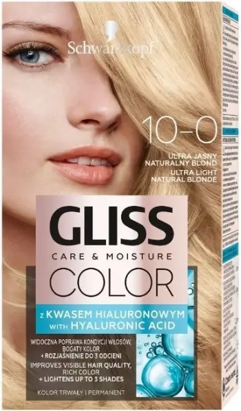 Ngjyrë për flokë Gliss Color Care & Moisture 10-0 Ultra Light Natural Blonde për femra
