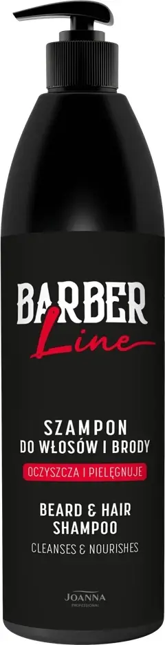 Shampon për flokë dhe mjekër Joanna Professional Barber Line për burra 1000ml