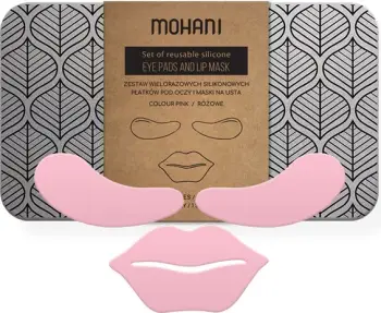 Set maskash silikoni për nën sy dhe buzë Mohani për femra, pink, 3 copë