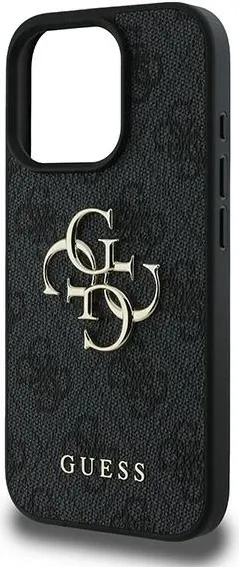 Mbështjellës Guess 4G Big Logo për iPhone 16 Pro, 6.3", i zi - 6