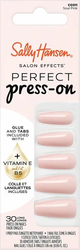 Thonj artificial Sally Hansen Salon Effects 311 Soul Pink për femra, 30 copë