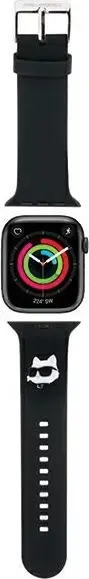 Rrip për Apple Watch Karl Lagerfeld 3D Rubber Choupette Head, silikon, i zi