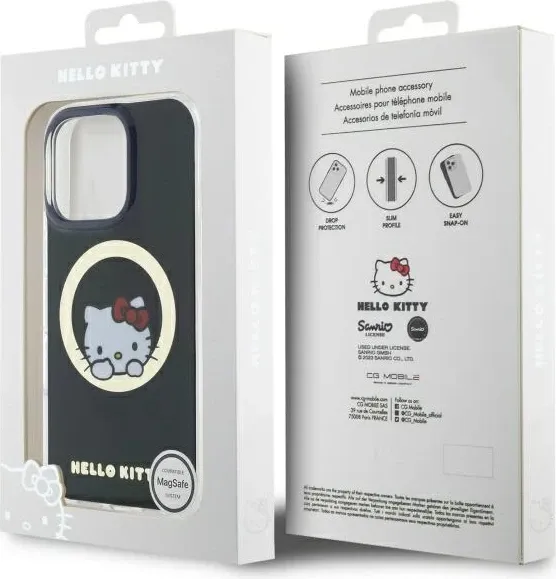 Mbështjellës Hello Kitty IML Sweet Kitty MagSafe për iPhone 16 Pro, zi - 2