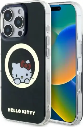 Mbështjellës Hello Kitty IML Sweet Kitty MagSafe për iPhone 16 Pro, zi
