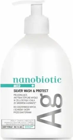 Sapun xhel për duar dhe trup Nanobiotic Silver Wash & Protect unisex 500ml