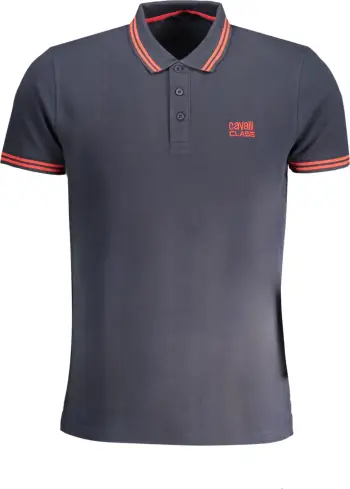 Polo maicë për meshkuj CAVALLI CLASS, të kaltër